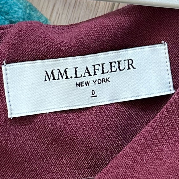 MM LaFleur Etsuko Knee Length Midi 3/4 Sleeve Dress Plum Purple Workwear sz 0 - Picture 9 of 11